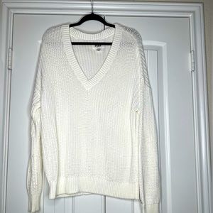 White Pink over sized sweater